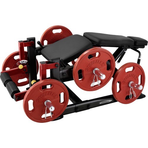 Leg Extension Machine Steelflex PlateLoad Line PLLC - Black-Red