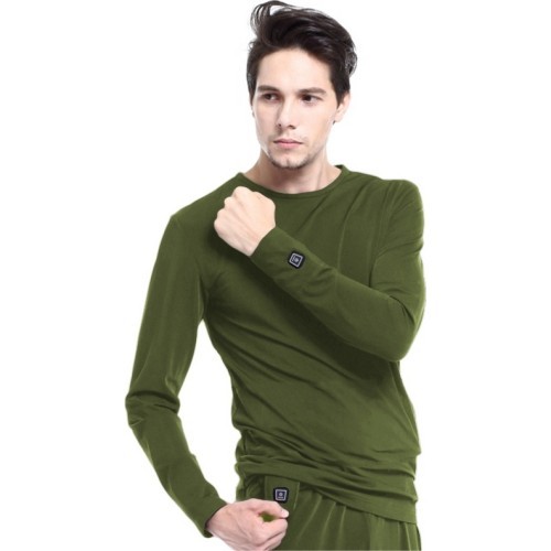 Heated Long-Sleeve T-Shirt Glovii GJ1C - Green