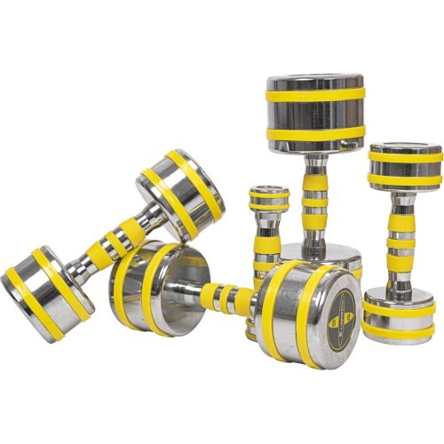 Chromuotas hantelis inSPORTline Yellsteel 6 kg