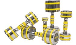 Хромированная гантель inSPORTline Yellsteel 6 кг