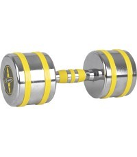 Chromuotas hantelis inSPORTline Yellsteel 12 kg