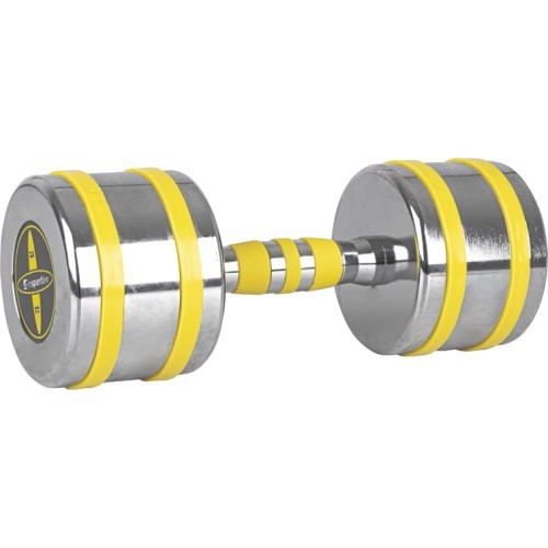 Chrome Dumbbell inSPORTline Yellsteel 12 kg