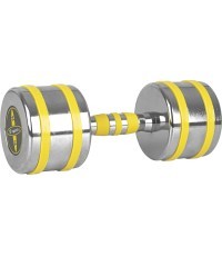 Chrome Dumbbell inSPORTline Yellsteel 14 kg