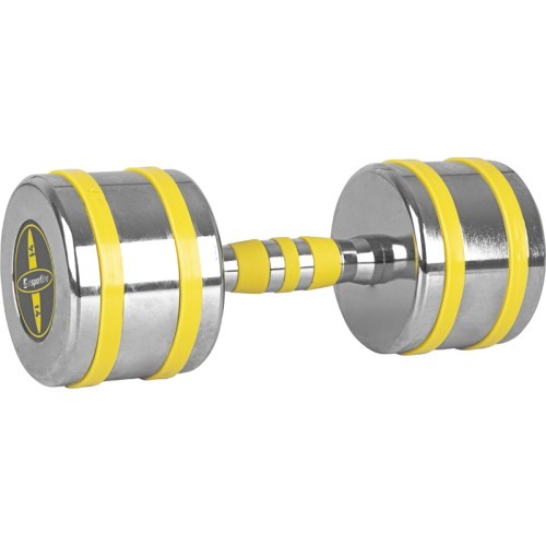 Chrome Dumbbell inSPORTline Yellsteel 14 kg