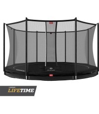 BERG Favorit InGround 380 Black batutas su apsauginiu tinklu Comfort