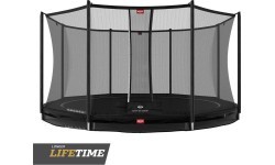 BERG Favorit InGround 380 Black batutas su apsauginiu tinklu Comfort