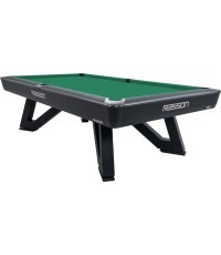 Billiard Table, Pool, Rasson Wolf, 9 ft. (Fuß), schwarz, EPBF pocket size, Simonis 760 yellow green