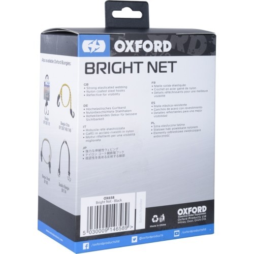 Эластичная багажная сетка для мотоцикла Oxford Bright 15x38,1 см