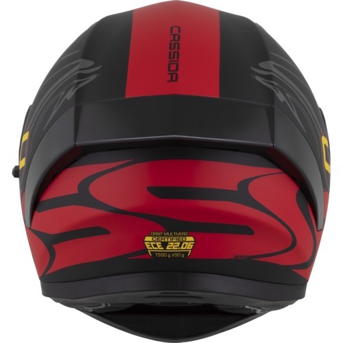 Motorcycle Helmet Cassida Orbit Multivers Matte Black/Red/Gray/Yellow