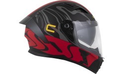 Motorcycle Helmet Cassida Orbit Multivers Matte Black/Red/Gray/Yellow