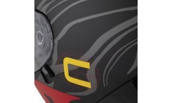Motorcycle Helmet Cassida Orbit Multivers Matte Black/Red/Gray/Yellow