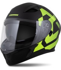 Motociklo šalmas Cassida Orbit Grind matinis juodas / fluorescencinis geltonas
