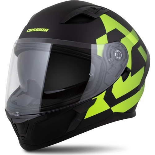 Motorcycle Helmet Cassida Orbit Grind Matte Black/Fluo Yellow