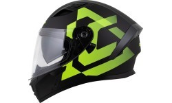 Motociklo šalmas Cassida Orbit Grind matinis juodas / fluorescencinis geltonas