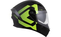 Motociklo šalmas Cassida Orbit Grind matinis juodas / fluorescencinis geltonas