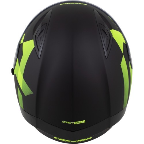 Motociklo šalmas Cassida Orbit Grind matinis juodas / fluorescencinis geltonas