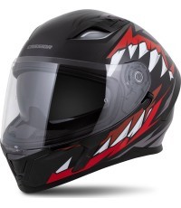Motorcycle Helmet Cassida Orbit StriX Red/Gray/White/Black