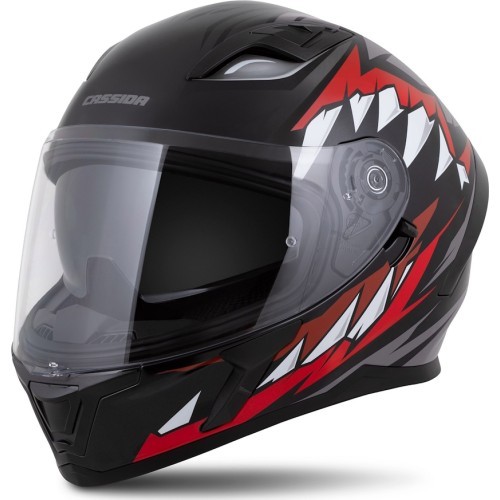 Motorcycle Helmet Cassida Orbit StriX Red/Gray/White/Black
