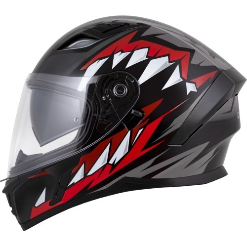 Motociklo šalmas Cassida Orbit StriX raudonas/pilkas/baltas/juodas