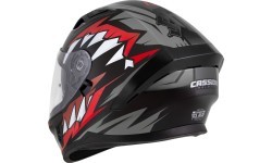 Motorcycle Helmet Cassida Orbit StriX Red/Gray/White/Black