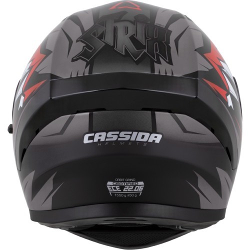 Мотошлем Cassida Orbit StriX красный/серый/белый/черный