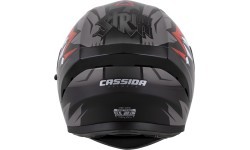 Motorcycle Helmet Cassida Orbit StriX Red/Gray/White/Black