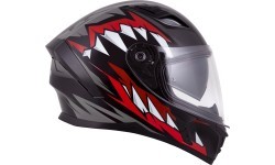Motociklo šalmas Cassida Orbit StriX raudonas/pilkas/baltas/juodas