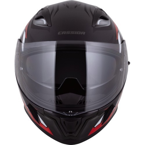 Motorcycle Helmet Cassida Orbit StriX Red/Gray/White/Black
