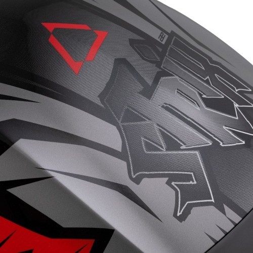 Motorcycle Helmet Cassida Orbit StriX Red/Gray/White/Black