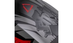 Motociklo šalmas Cassida Orbit StriX raudonas/pilkas/baltas/juodas