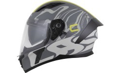 Motorcycle Helmet Cassida Orbit Multivers Matte Gray/Light Gray/Fluo Yellow/Black