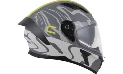 Motociklo šalmas Cassida Orbit Multivers matinė pilka/šviesiai pilka/fluorescencinė geltona/juoda