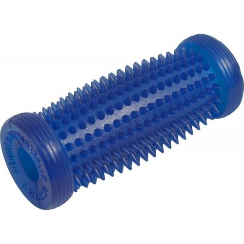 YATE Massage roller with spikes 15 cm hollow with hole blue
