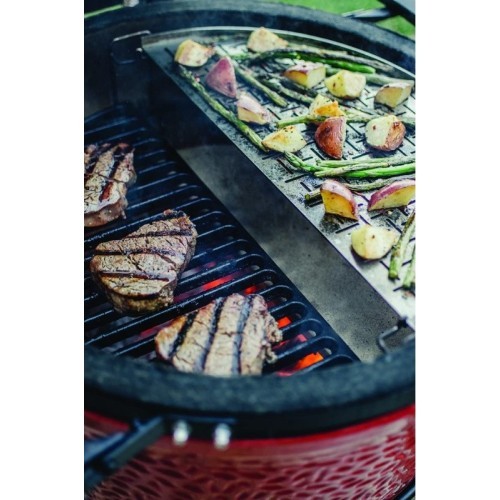 Kamado Joe stainless steel roasting pan for fish and vegetables Big Joe