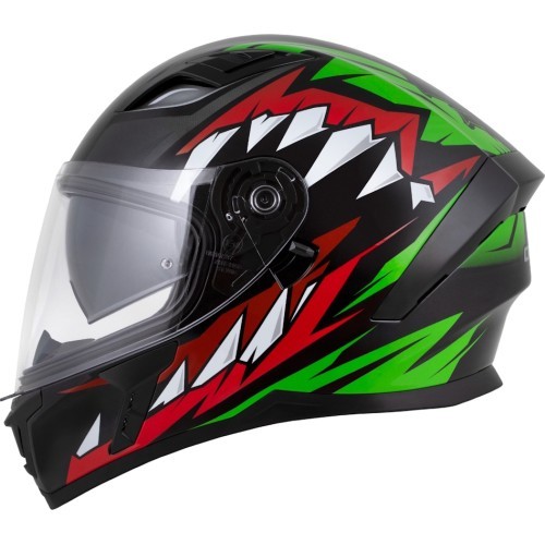 Motorcycle Helmet Cassida Orbit StriX Red/Green/Gray/White/Black