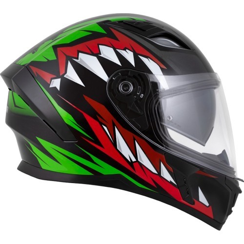 Motorcycle Helmet Cassida Orbit StriX Red/Green/Gray/White/Black