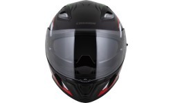 Motociklo šalmas Cassida Orbit StriX raudonas/žalias/pilkas/baltas/juodas