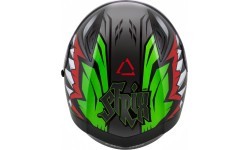 Motociklo šalmas Cassida Orbit StriX raudonas/žalias/pilkas/baltas/juodas