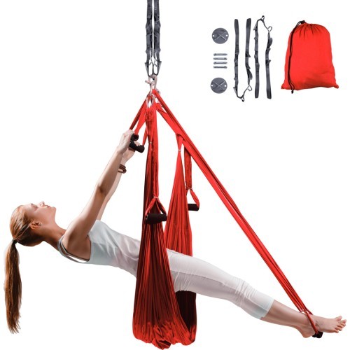 Aerial Aero Yoga Hammock inSPORTline Hemmok Red with Mounts and Straps