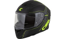Motociklo šalmas Cassida Integral GT 2.1 Flash matinė juoda / fluorescencinė geltona / tamsiai pilka