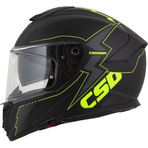 Motorcycle Helmet Cassida Integral GT 2.1 Flash Matte Black/Fluo Yellow/Dark Gray