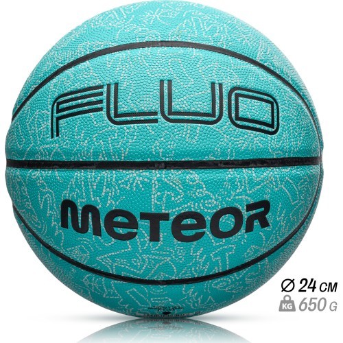 Krepšinio kamuolys Meteor Fluo, 7 dydis - Mėtinė