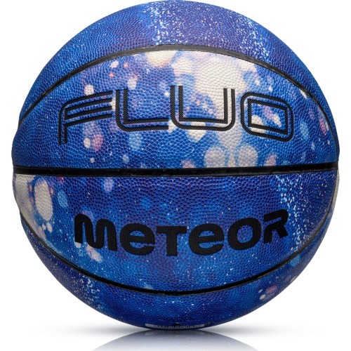 Krepšinio kamuolys Meteor Fluo, 7 dydis - Balta/mėlyna