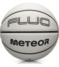 Баскетбольный мяч Meteor Fluo, размер 7 - Белый || Неоново-синий
