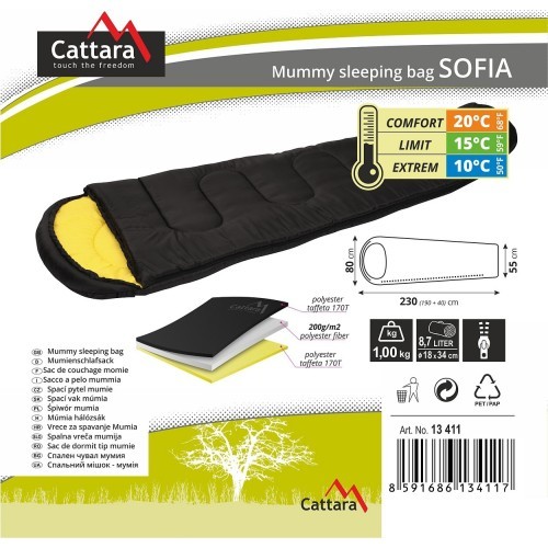 Спальный мешок Cattara Sofie +10°C