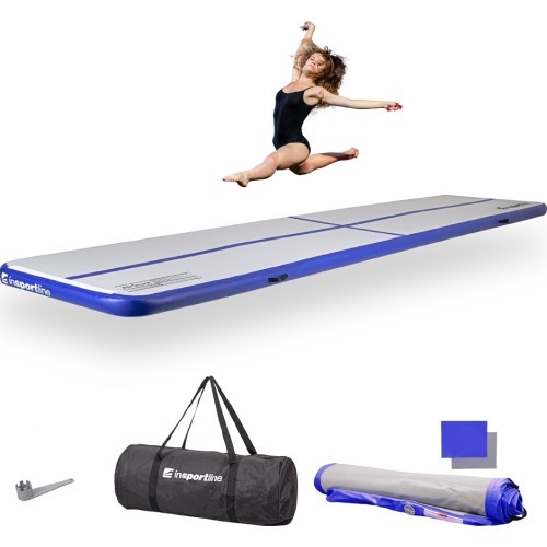 Надувной гимнастический мат inSPORTline Airstunt 500 x 100 x 10 см, белый