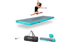 Надувной гимнастический мат inSPORTline Airstunt 500 x 100 x 10 см, серый