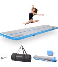 Надувной гимнастический мат inSPORTline Airstunt 400 x 100 x 10 см, белый