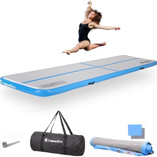 Pripučiamas gimnastikos kilimėlis inSPORTline Airstunt 400 x 100 x 10 cm, baltas