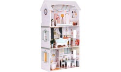 Alice doll house 3 floors 4 rooms set of 9 furniture ECOTOYS
